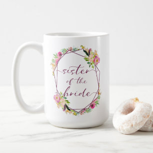 Blühend Chic Mint Rosa Brautjungfer Kaffeetasse
