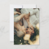 Blühend Chic Rustikale Pfirsich-Blumen-Hochzeitsfo Save The Date (Rückseite)