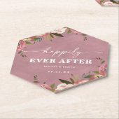 Blühend Chic Wilde Rose Pink Blumenhochzeit Untersetzer (angewinkelt)