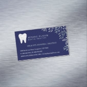 Blühend Dental Tooth Tree Logo Magnetische Visitenkarte (Beispiel)