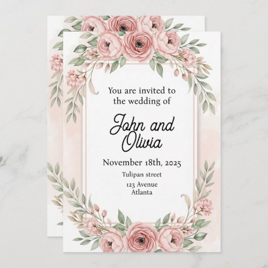 blühend einladung (Vorne/Hinten)