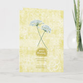 Blühend fabelhaft! Gelber Blumengarten Karte (Rückseite)