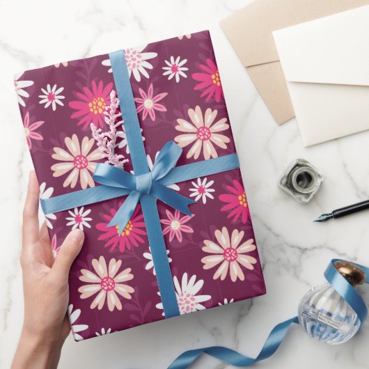 Blühend Fuchsia Geschenkpapier (Schenken)