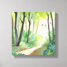 Blühend Grünwald | Natur Wasserfarbe