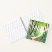 Blühend Grünwald | Natur Wasserfarbe Notizblock (Innenseite)