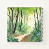 Blühend Grünwald | Natur Wasserfarbe Notizblock (Rückseite)