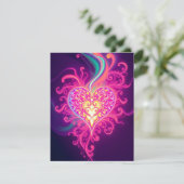 Blühend Herz Feiertagskarte (Stehend Vorderseite)