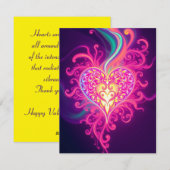 Blühend Herz Feiertagskarte (Vorne/Hinten)