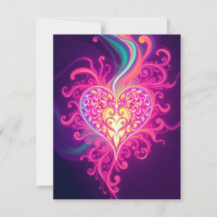 Blühend Herz Feiertagskarte