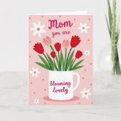 Blühend hübsche Tasse Karte (Vorderseite)