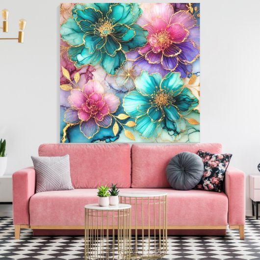 Blühend Leinwanddruck (Insitu (Wohnzimmer))