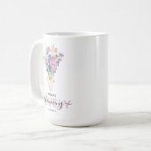 Blühend schöne Blumen Kaffeetasse (Vorderseite Links)