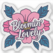 Blühend Schöne Florale Botanische Ästhetik Aufkleber (Vorderseite)
