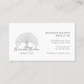 Blühend Tree House Real Anwesen Logo Realtor Visitenkarte (Rückseite)