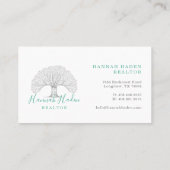 Blühend Tree House Real Anwesen Logo Realtor Visitenkarte (Rückseite)