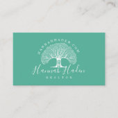 Blühend Tree House Real Anwesen Logo Realtor Visitenkarte (Vorderseite)