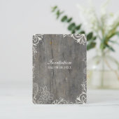 blühend Wirbel stürzen Holzlandeshochzeit Einladung (Stehend Vorderseite)