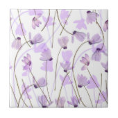 Blühende #7 - Lila Cyclamen-Fliese Fliese (Vorderseite)