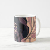 Blühende abstrakte Eleganz, künstlerischer Hinterg Kaffeetasse (VorderseiteRechts)