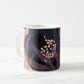 Blühende abstrakte Eleganz, künstlerischer Hinterg Kaffeetasse (Vorderseite Links)