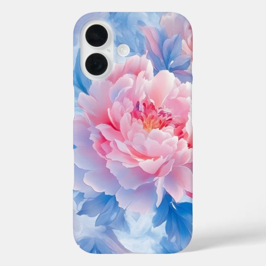 Blühende Abstrakte Wasserfarbenpionie Case-Mate iPhone Hülle (Rückseite)