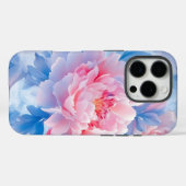 Blühende Abstrakte Wasserfarbenpionie Case-Mate iPhone Hülle (Rückseite (Horizontal))