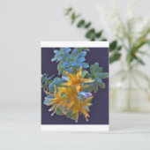 Blühende Aeonium Postkarte (Stehend Vorderseite)