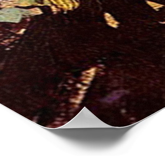 Blühende Akacia Branches Vincent van Gogh. Poster (Ecke)