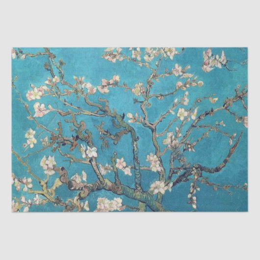 Blühende Almond Tree Branches Van Gogh Seidenpapier (Vorderseite)