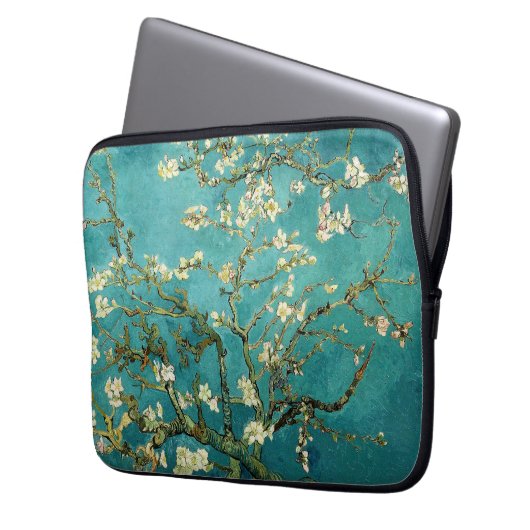 Blühende Almond Tree Van Gogh Laptopschutzhülle (Vorderseite Links)