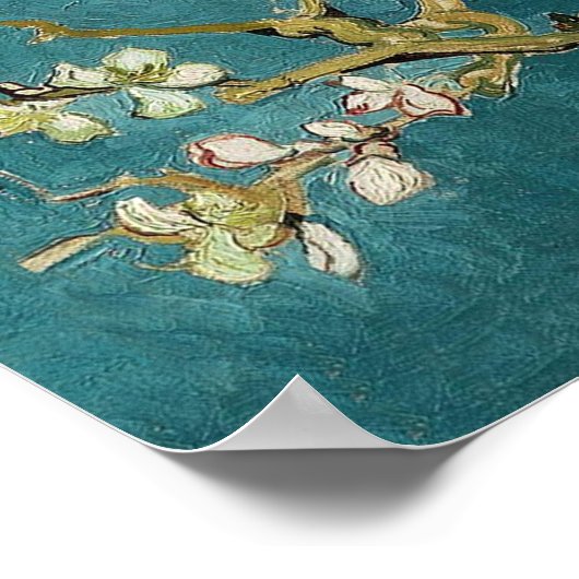 Blühende Almond Tree - Van Gogh Poster (Ecke)