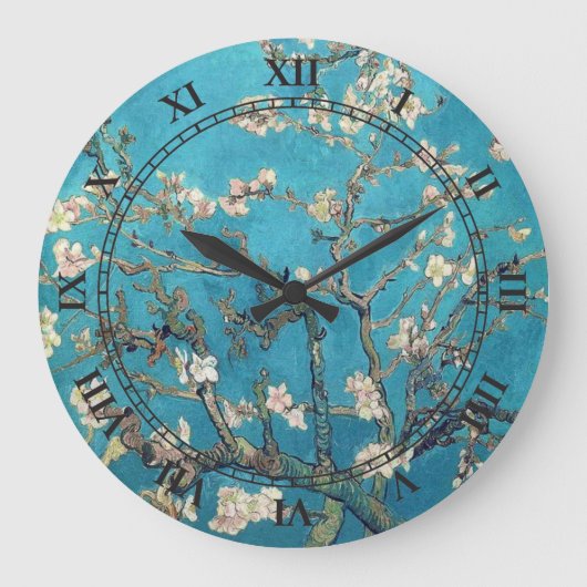 Blühende Almond Tree Vincent van Gogh Große Wanduhr (Vorderseite)