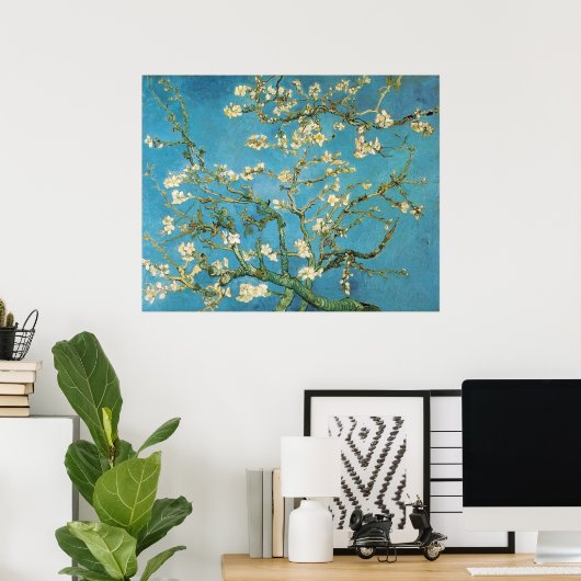 Blühende Almond Tree Vincent van Gogh Poster (Heimbüro)