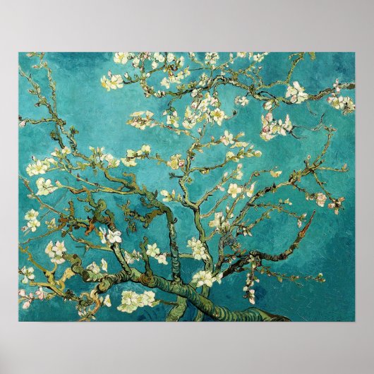 Blühende Almond Tree Vintag Floral Van Gogh Poster (Vorne)
