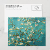 Blühende Almond Tree Vintag Van Gogh Postkarte (Vorne/Hinten)