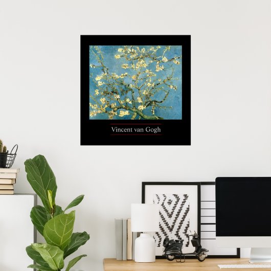 Blühende Almond Tree von van Gogh Poster Print (Heimbüro)