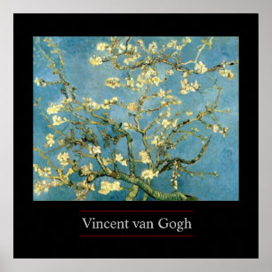 Blühende Almond Tree von van Gogh Poster Print