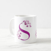 Blühende Alphabet-Tasse Kaffeetasse (Vorderseite Links)