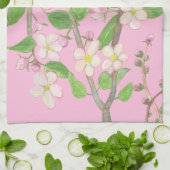 Blühende Apfelbaum-Branch Pastellrosa Geschirrtuch (Gefaltet)