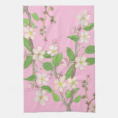 Blühende Apfelbaum-Branch Pastellrosa Geschirrtuch (Vertikal)