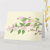 Blühende Apfelbaumzweigung Karte (Gelbe Blume)