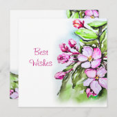 Blühende Apple-Blüten Einladung (Vorne/Hinten)