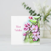 Blühende Apple-Blüten Einladung (Stehend Vorderseite)