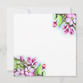 Blühende Apple-Blüten Einladung (Rückseite)