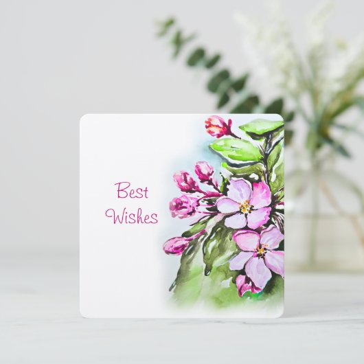 Blühende Apple-Blüten Einladung (Stehend Vorderseite)