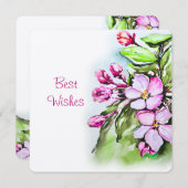 Blühende Apple-Blüten Einladung (Vorne/Hinten)