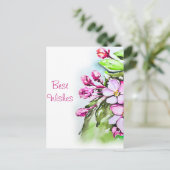 Blühende Apple-Blüten Postkarte (Stehend Vorderseite)