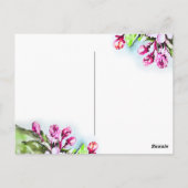 Blühende Apple-Blüten Postkarte (Rückseite)