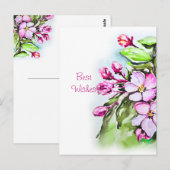 Blühende Apple-Blüten Postkarte (Vorne/Hinten)