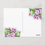 Blühende Apple-Blüten Postkarte (Rückseite)